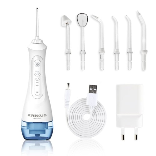 Irygator dentystyczny bezprzewodowy 6 dysz + końcówki i kabel